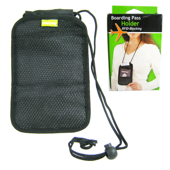 1 RFID Blocking Passport Holder Travel Wallet Document Neck Cover Case Bag Black