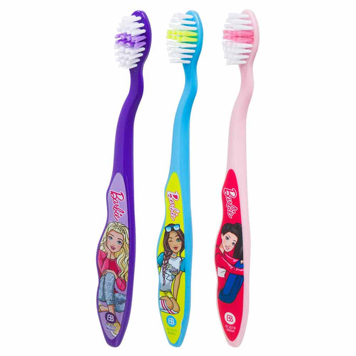6 Pack Barbie Toothbrushes Soft Bristles Kids Brush Buddies Toothbrush Oral Care