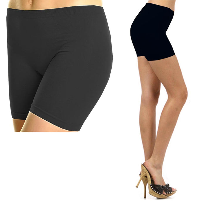 2pc Women Yoga Biker Shorts Leggings Cycling Stretch Hot Exercise One Size Color