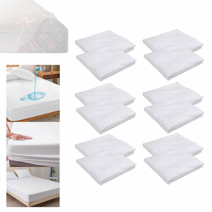 12 Pack Extra Strength Vinyl Mattress Cover Protectors Waterproof Queen Size Bed