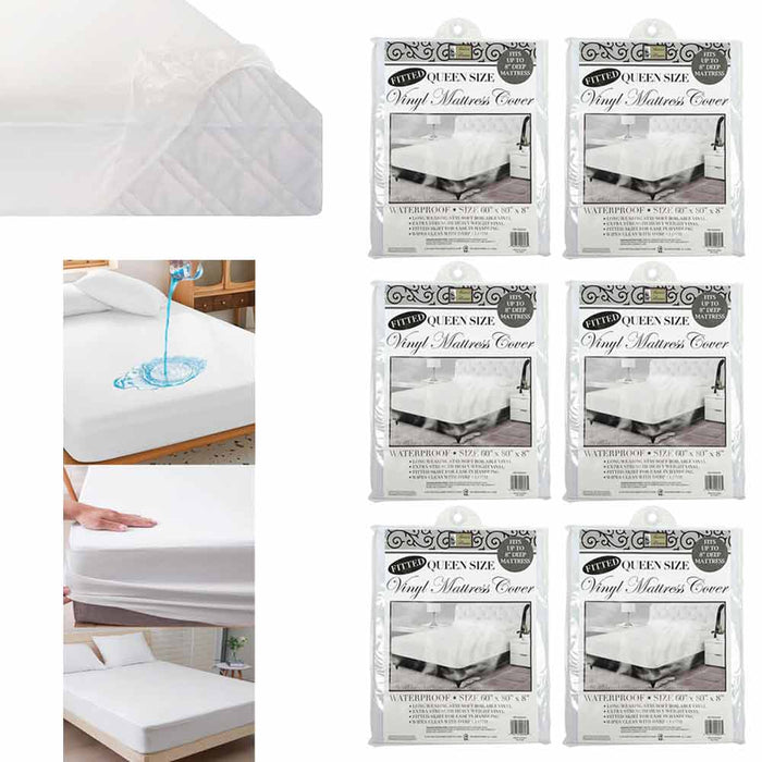 6 Premium Queen Size Mattress Soft Protect Waterproof Fitted Bed Cover Anti Dust