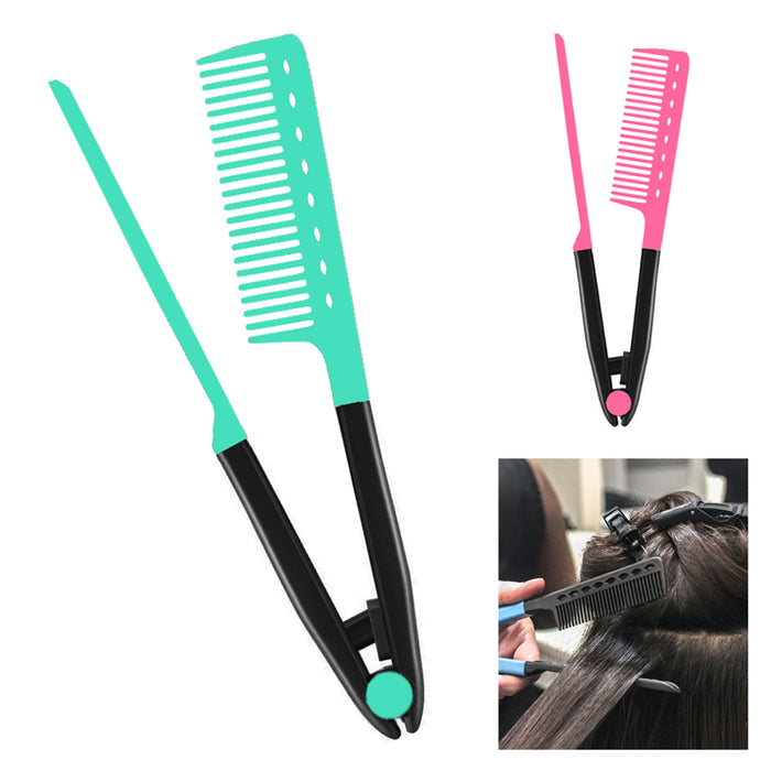 1 Pc Hair Straightening Tension Comb Clamp Styling Salon Straightener Detangler