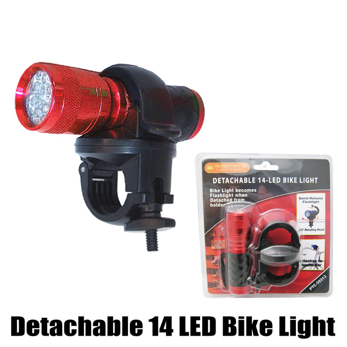 Bike Headlight Cycle Bicycle 14 Led Front Flashlight Safety Camping Lamp Grip !