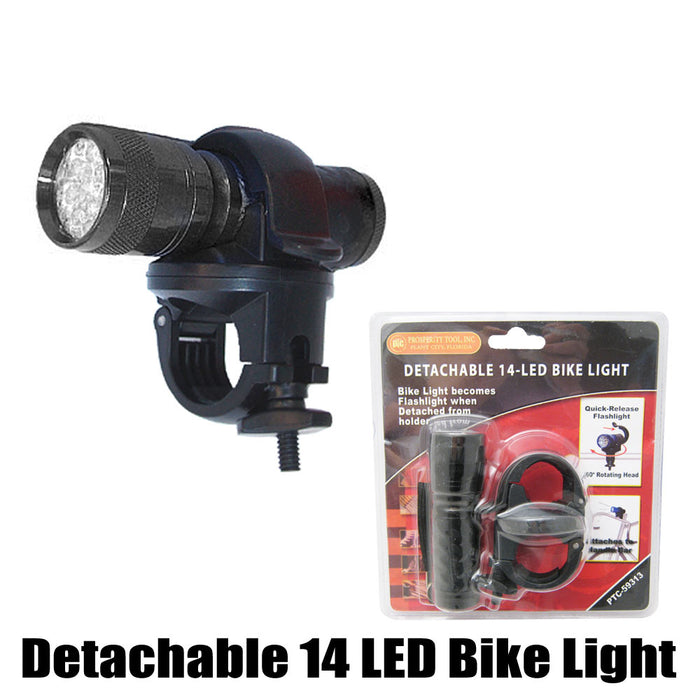 Bike Headlight Cycle Bicycle 14 Led Front Flashlight Safety Camping Lamp Grip !