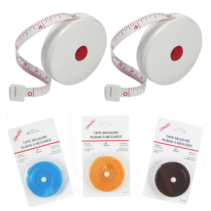 2 Pack Tailor Measuring Tape Retractable 60 Inch 1.5m Sewing Body Measurement