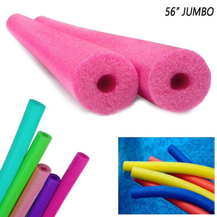 2 Pack Jumbo Swimming Pool Noodles 56" Foam Floatie Therapy Multi-Purpose Kids