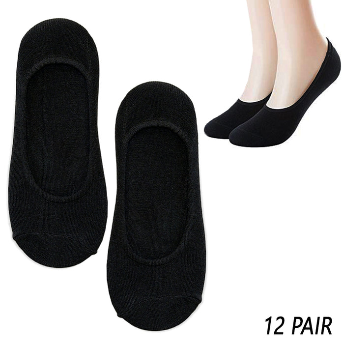 12 Pair Low Cut Footies Multicolor Foot Covers Dress Flat Shoes Liners Size 9-11
