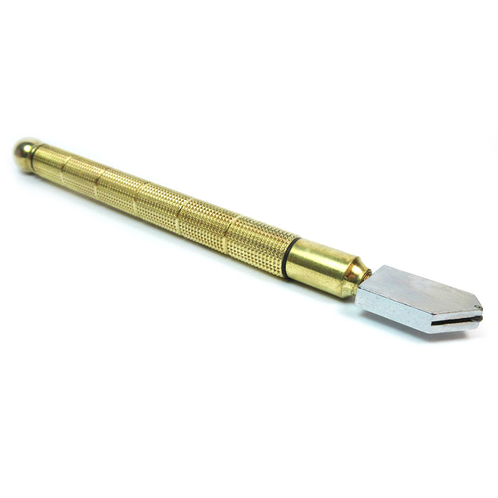 2 x Oil Glass Cutter Metal Handle Diamond Straight Head Cutting Tool New Black