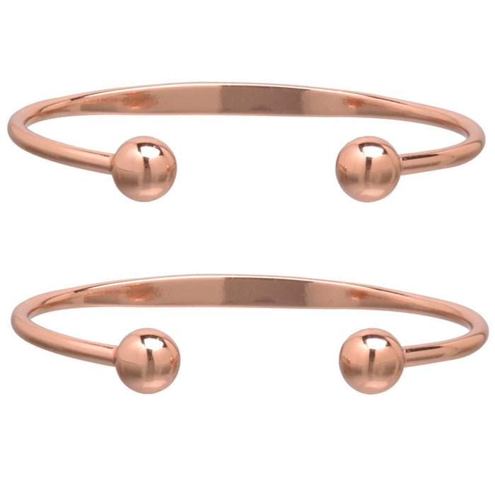 2Pc Men Women Magnetic Copper Bracelet Therapy Arthritis Healing Energy Quality