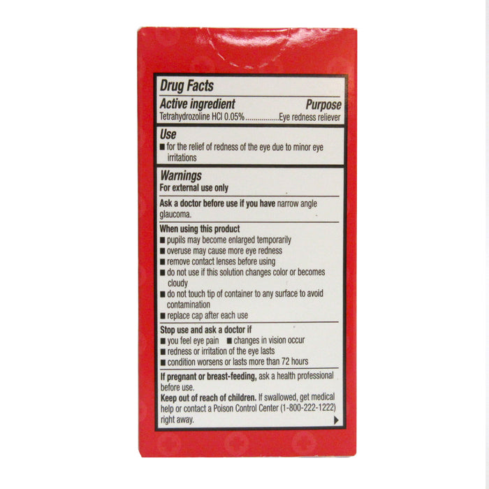 Redness Reliever Eye Drops Lubricant 0.5oz Calms Irritation Relief Moisturize