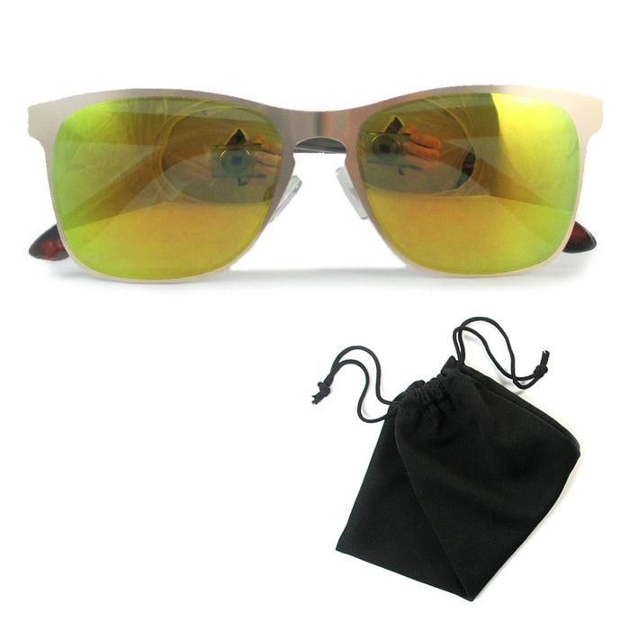 2X Unisex Aluminium Colored Sunglasses Driving Outdoor Fishing Eye Metal Fashion