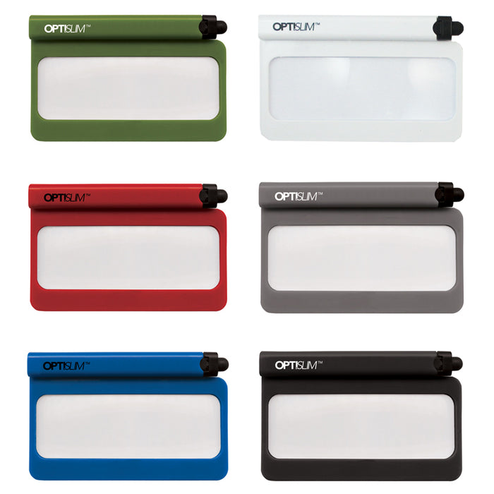 6 PC Reading Magnifier 3 in 1 Slim Loup Pen Small Fonts Low Vision Fits Wallet