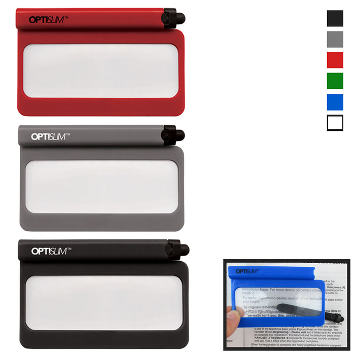 3 PC Pocket Reading Magnifier Ballpoint Pen 3 in 1 Slim Loup Fits Wallet Purse