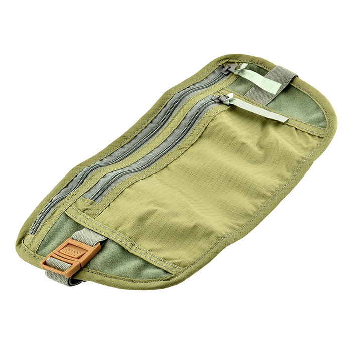 1Pc Money Belt Pouch Hidden Travel Wallet Passport ID Holder Secure Khaki Unisex