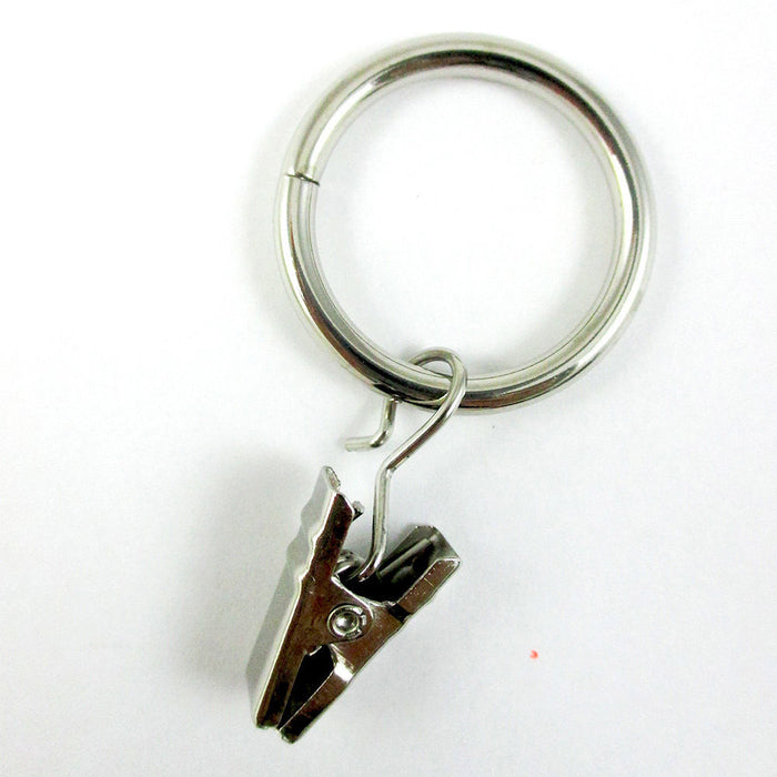 16 Metal Shower Curtain Rings Drape Clip 1.25" Outer Diameter Fit Up To 7/8" Rod