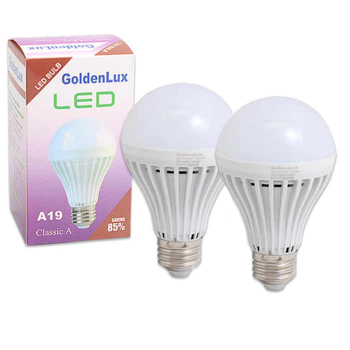 2Pk LED E26 Energy Saving Bulb Light E26 120V White Daylight Lamp Home Office