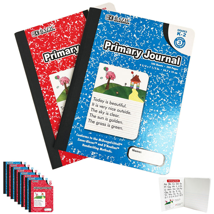 10 Primary Journal Composition Books K-2 Grade School Handwriting Notebook Kids