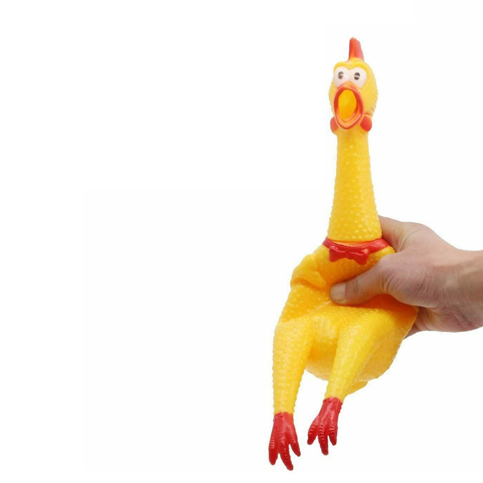 6 Pack Screaming Chicken Dog Toys Rubber Squeak Chew Toy Novelty Prank Durable