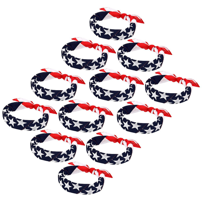 24 Pc Lot American Flag Bandana Headband USA Bandana Flag Apparel Men Neck Scarf