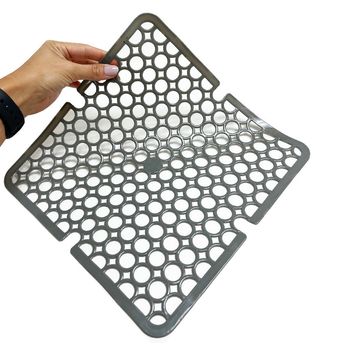 2 Grey Kitchen Sink Protector Porcelain Stainless Steel Sink Non-Slip 11" x 11"
