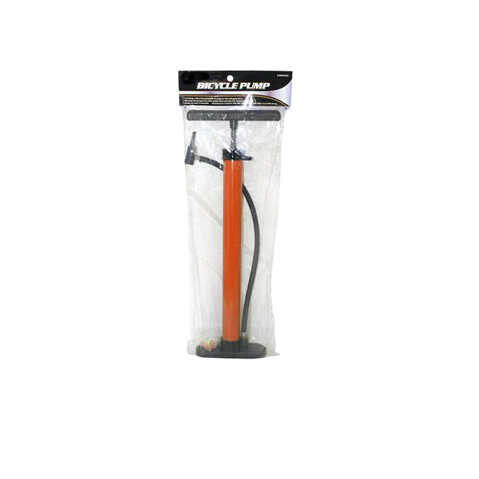 Bicycle Floor Pump Metal Hand Foot Air Bike Tire Shrader Valve 60 PSI 19" New !