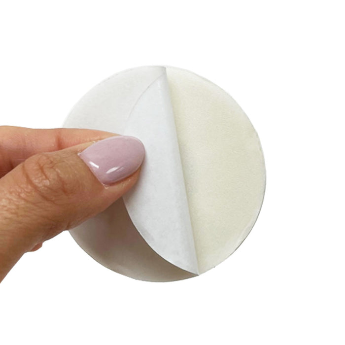 6 Pc Wall Protector Door Knob Stop Guard Shield Round White Peel Stick Adhesive