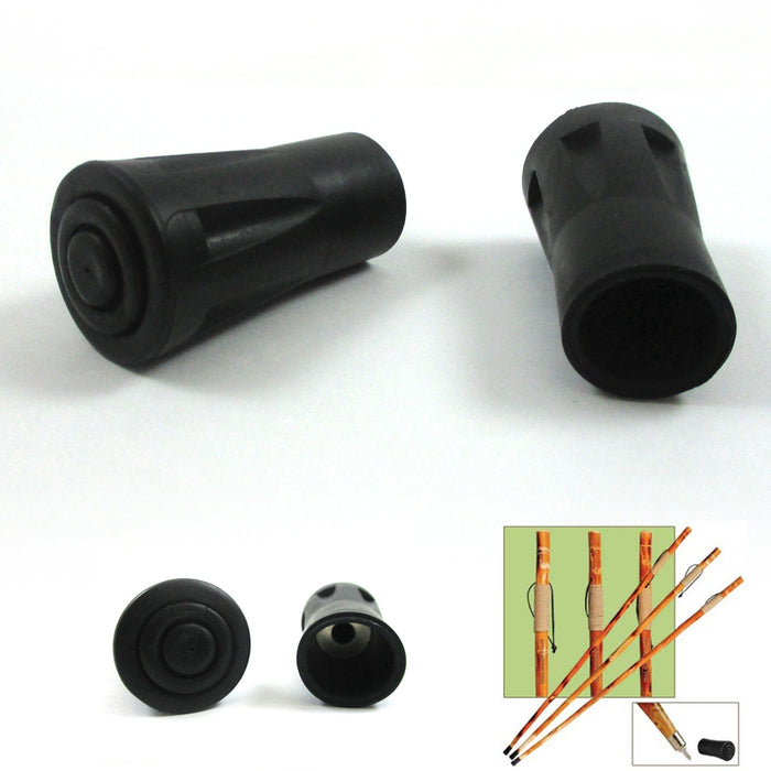 2 Reinforced Rubber Tip End Cap Hammers Trekking Pole Hiking Walking Stick Cane
