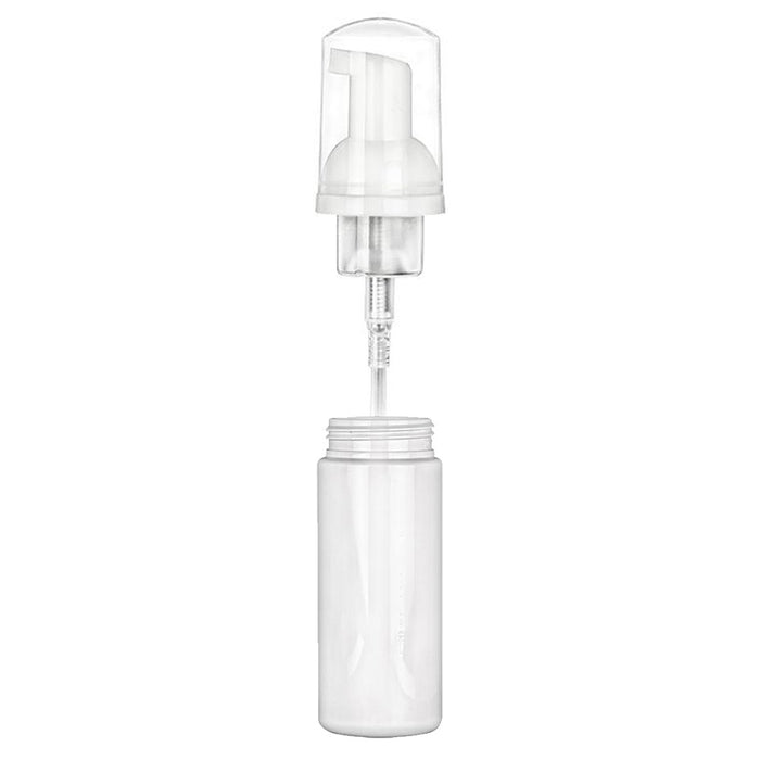 12 White Empty Foam Pump Bottles Plastic Mini Travel Soap Dispenser 50ml 1.7oz