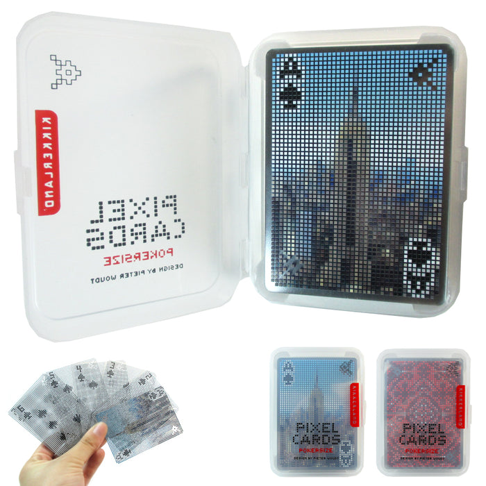 Waterproof Pixel Playing Cards Poker Size Deck Optical Illusion Effect Games Fun