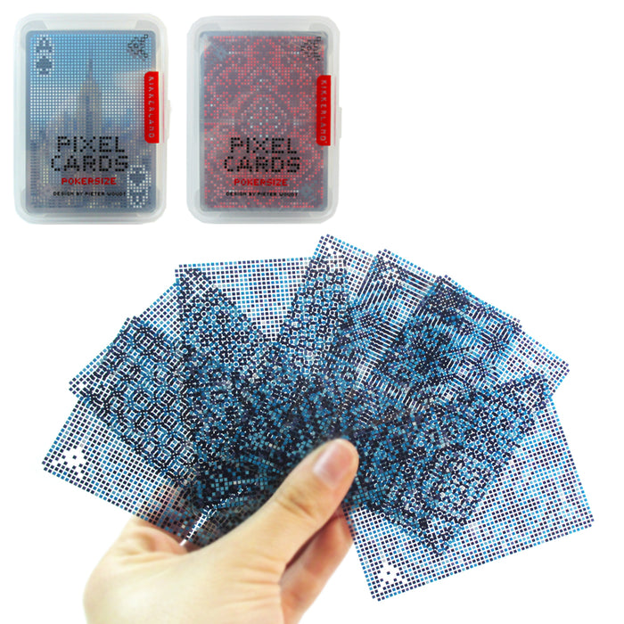 Waterproof Pixel Playing Cards Poker Size Deck Optical Illusion Effect Games Fun