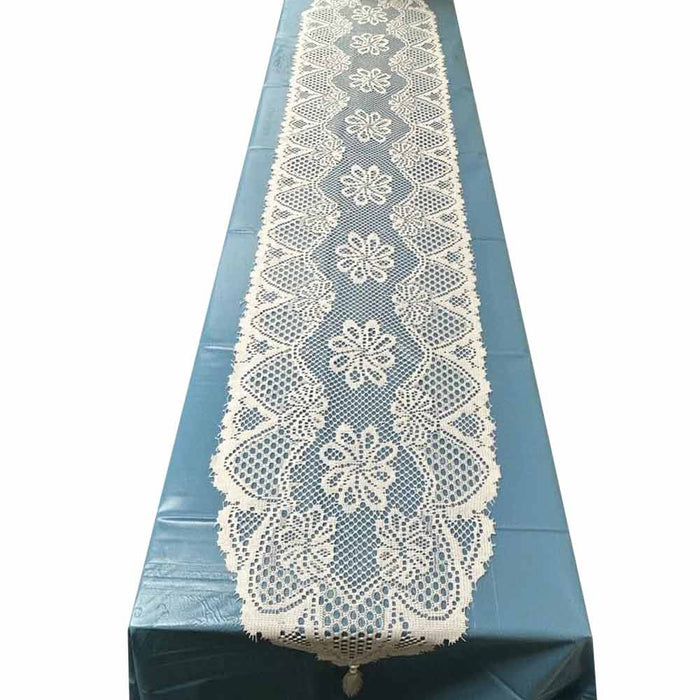 Lace Table Runner 13 x 72 Embroidered Wedding Party Bridal Shower Decorations