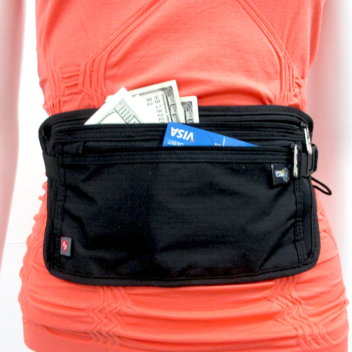 Lewis N Clark RFID Blocking Money Belt Travel Pouch Waist Stash Id Credit Card