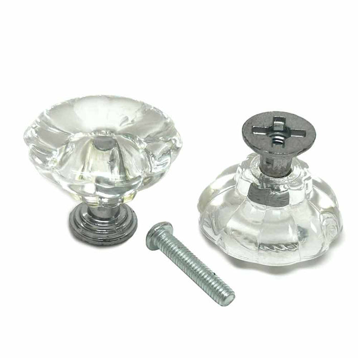 8 Pcs Crystal Cabinet Knobs Diamond Shape Drawer Cabinets Dresser Pulls Handles