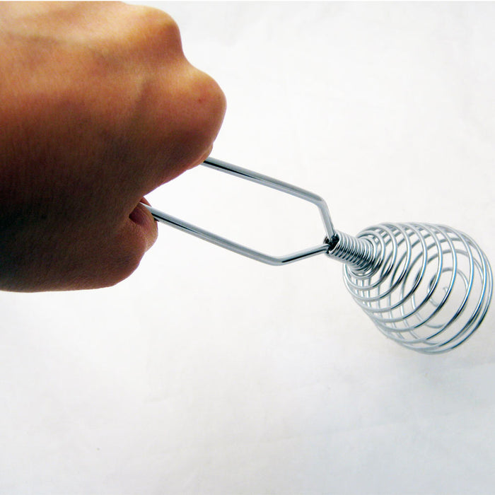 French Whisk Egg Beater Chrome Steel Coil Wire Whip Chef Hand Handle New Cook