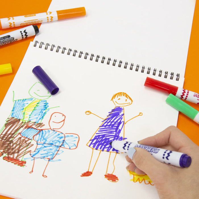 16 PC Classic Color Washable Markers Brilliant Color Broad Line Kids Activities