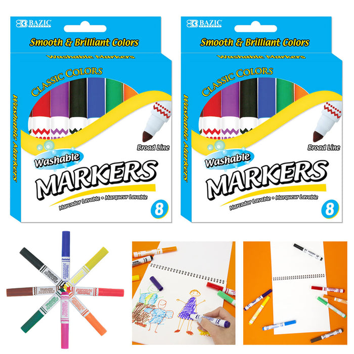 18 PC Marvel Avengers Coloring Books Set Kids Drawing Activity Washable Markers