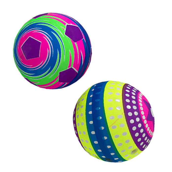 1 Rainbow Inflatable PVC Ball 9" Beach Pool Outdoor Play Sport Print + Free Pump