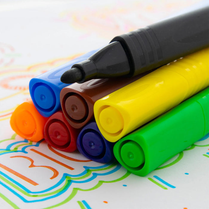 16 Pc Jumbo Washable Markers Kids Activities Triangle Broad Line Classic Colors