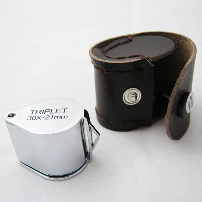 New Mini Illuminated Magnifier Jeweler Eye Jewelry Loupe Loop Led Light 30x 21mm