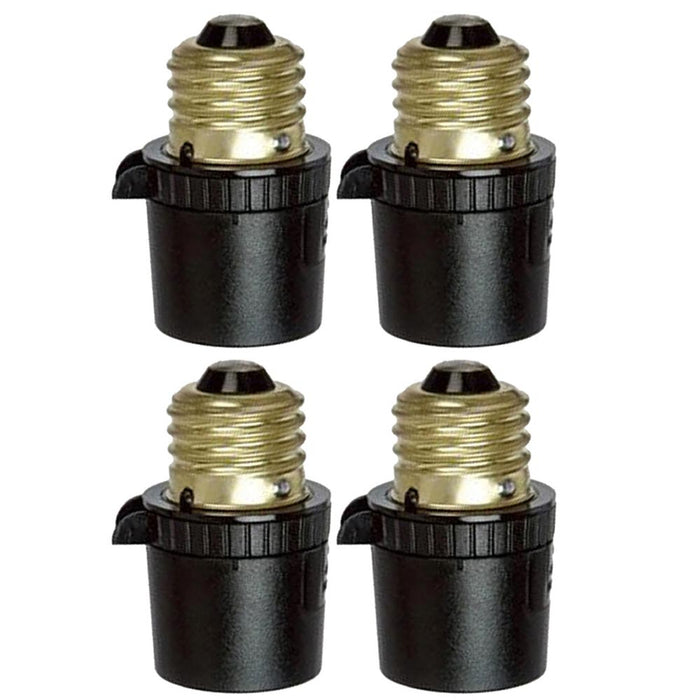 4 Pk Dusk To Dawn Light Smart Auto Sensor Photocell Control Screw Bulb Socket