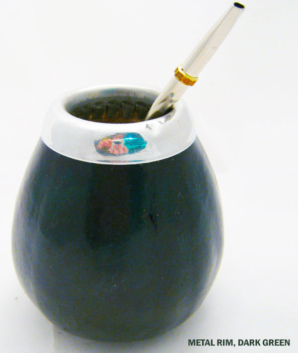 MATE GREEN NATURAL GOURD STRAW WITH BOMBILLA ENJOY DRINKING