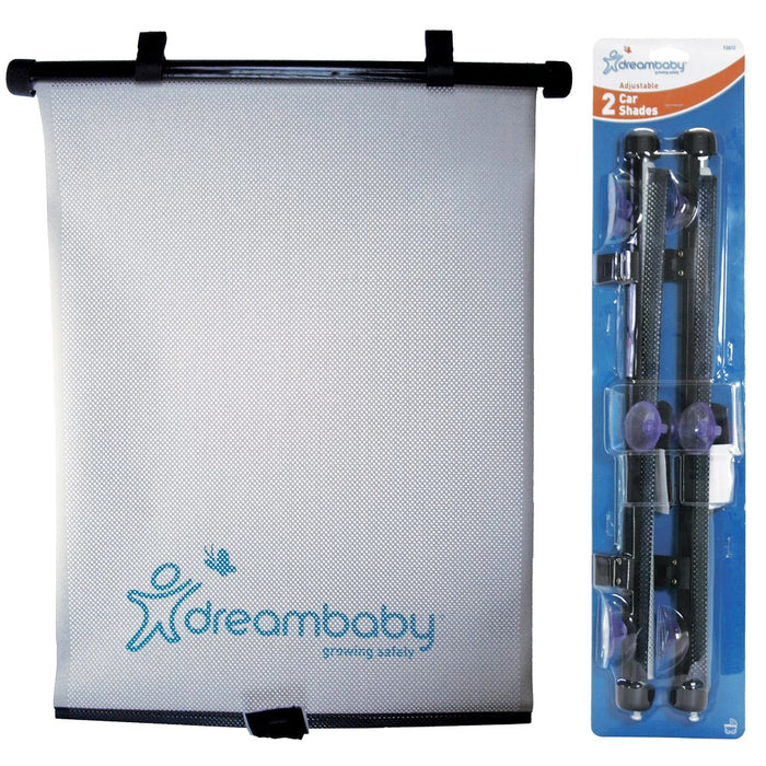 2 Dreambaby Baby Black Adjustable Car Auto Screen Sun Window Shade Sunshade