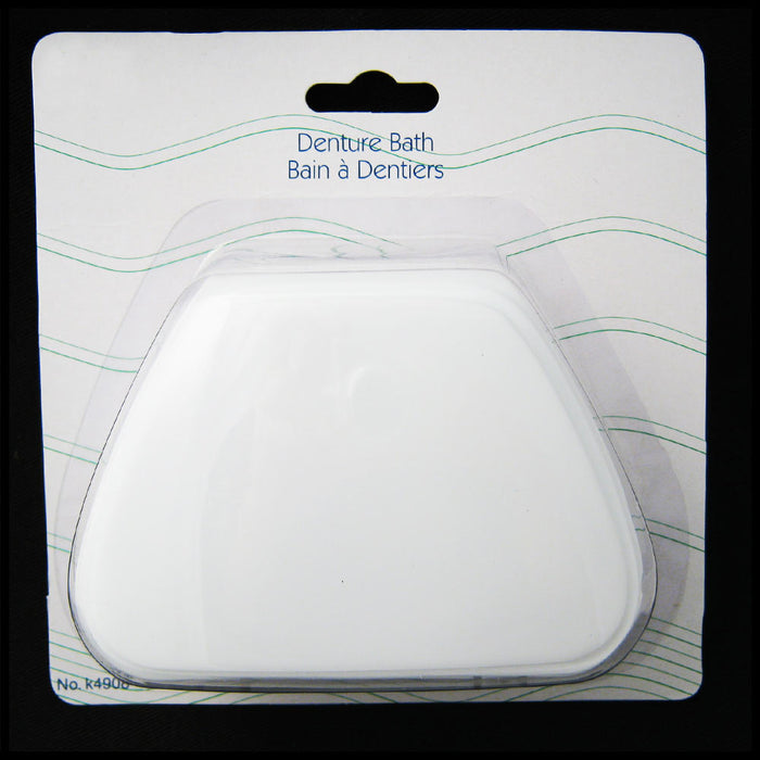 White Denture Bath Retainer Box Orthodontic Mouth Guard Dental Storage Container