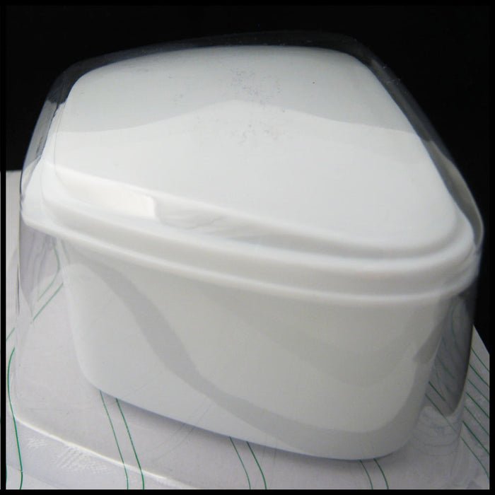 White Denture Bath Retainer Box Orthodontic Mouth Guard Dental Storage Container