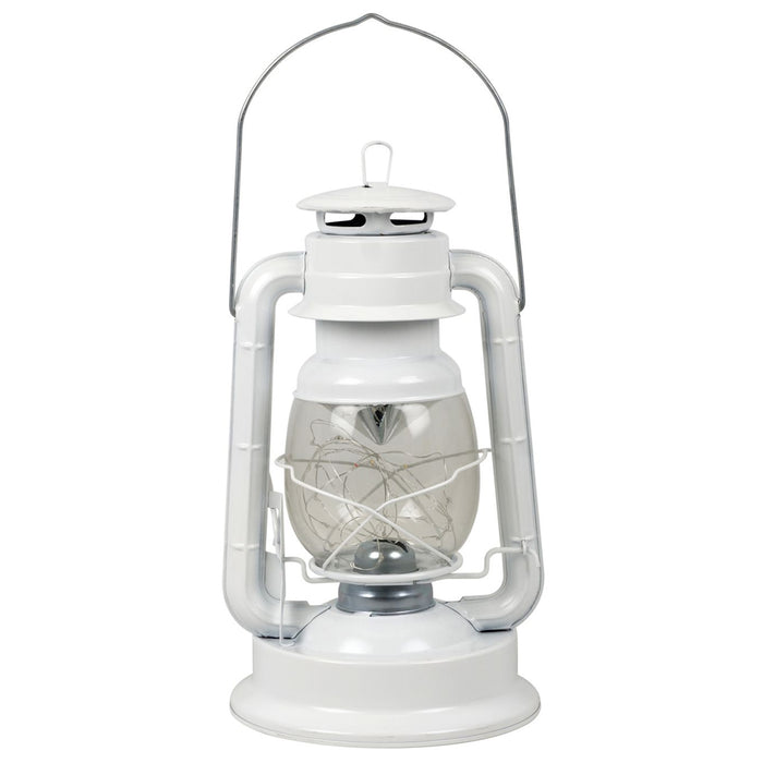 Antiqued Vintage Lantern Camping Hurricane Emergency 18-LED White Lamp w/ Dimmer