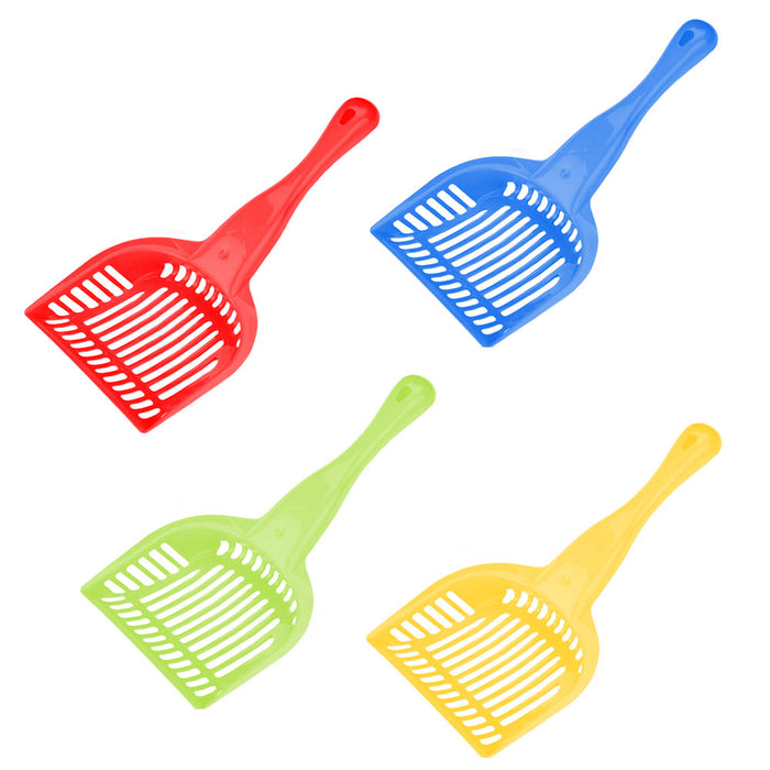 2 Cat Litter Tray Scooper Pet Kitty Box Poop Shovel Cleaning Plastic Tool Sifter