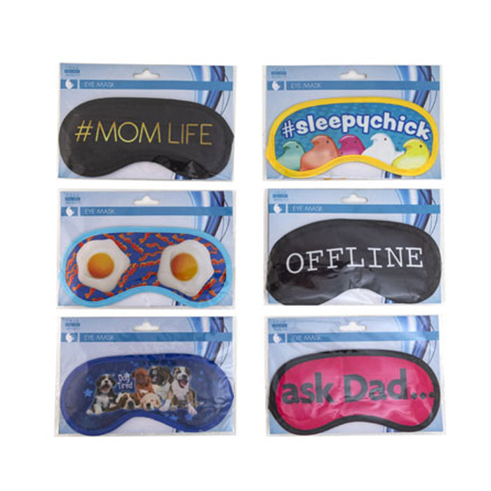 24 pc Travel Eye Mask Sleeping Shade Silk Embroidered Blindfold Cover Sleep Rest