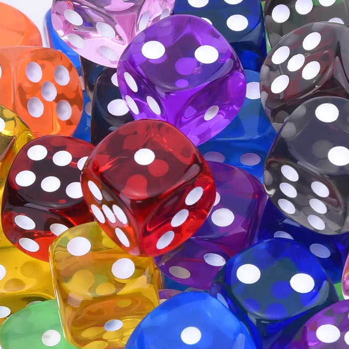 120 PC Multicolor Playing Dice Board Math Games Play Party Teaching Vintage