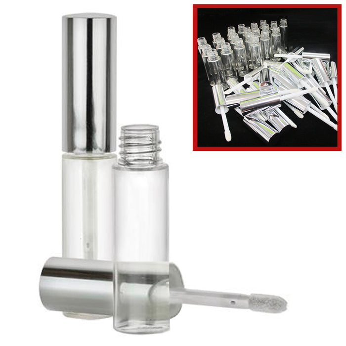 20X Empty PET Clear Lipgloss Bottle 8ML Tube Balm Container Stopper NOT Included