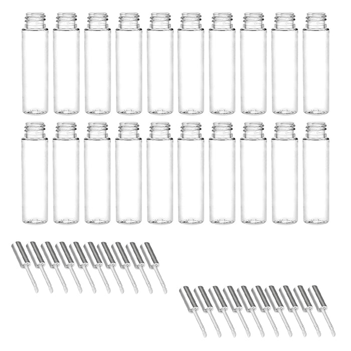 20X Empty PET Clear Lipgloss Bottle 8ML Tube Balm Container Stopper NOT Included